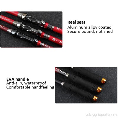 12ft Superhard Carbon Fiber Telescopic Fishing Rod - Portable Retractable Spinning Fishing Rod Pole for Travel Saltwater Freshwater Fishing